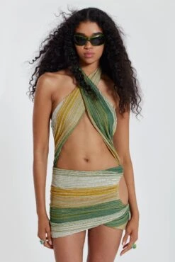 Jaded London Avani Halterneck Wrap Over Mini Dress -JADEDLDN Sales JADEDWW12 601452