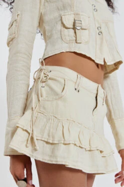 Jaded London Santal Linen Cargo Mini Skirt -JADEDLDN Sales JADEDWW12 60335