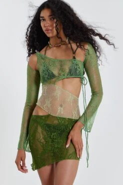 Jaded London Siren Mini Dress In Green -JADEDLDN Sales JADEDWW12 60684copy