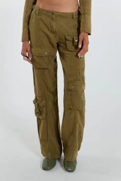Jaded London Devon Linen Cargo Trousers -JADEDLDN Sales JADEDWW12 65857