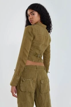 Jaded London Devon Linen Cargo Shirt -JADEDLDN Sales JADEDWW12 65993