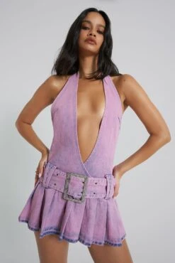 Jaded London Malibu Plunge Denim Mini Dress 14 Jaded London Malibu Plunge Denim Mini Dress -JADEDLDN Sales JADEDWWE COMRESHOOTS0809