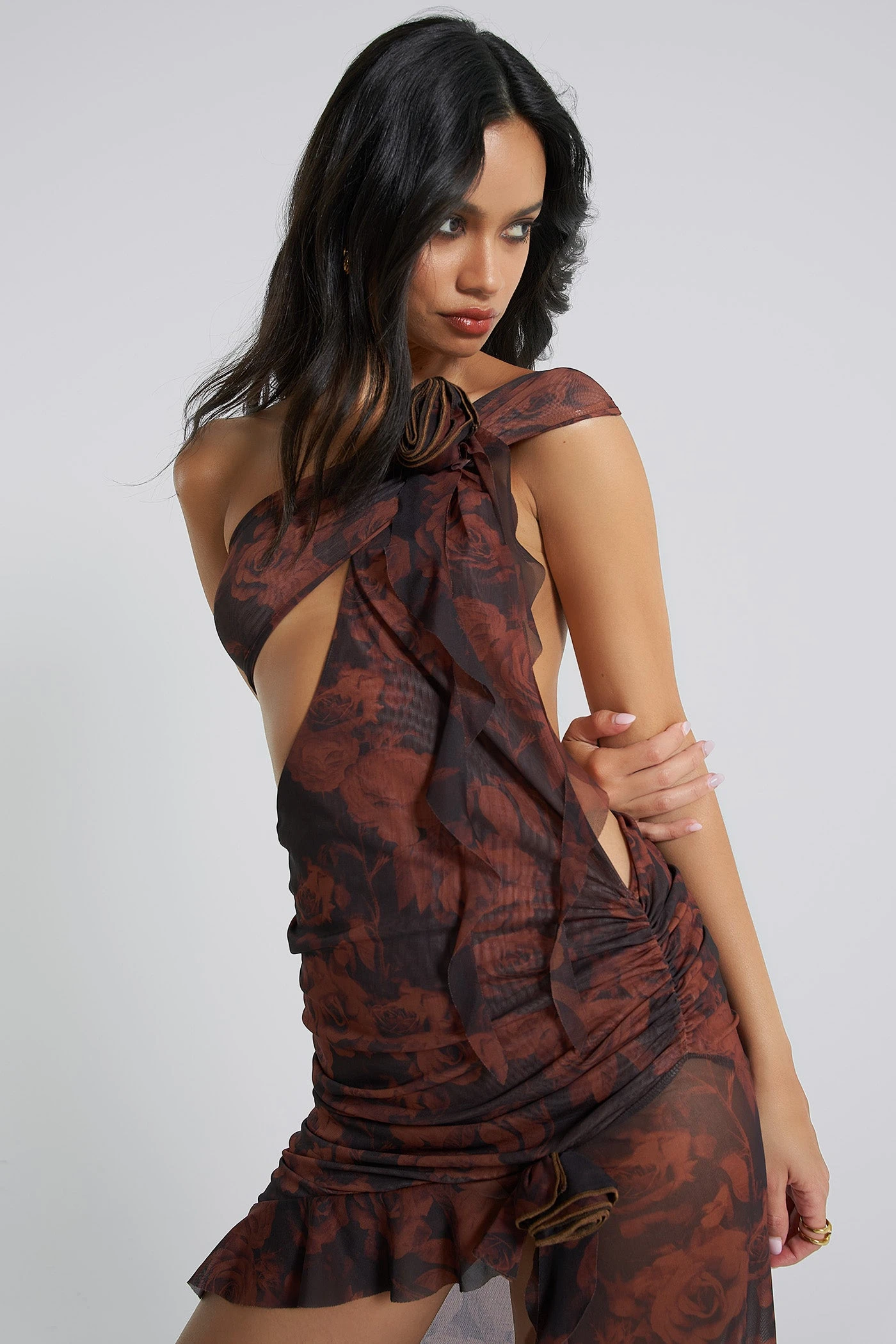 Jaded London Athena One Shoulder Draped Maxi Dress 5 Jaded London Athena One Shoulder Draped Maxi Dress - Image 3