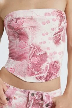 Jaded London Cherry Babygirl Denim Corset -JADEDLDN Sales JADED 28072201181