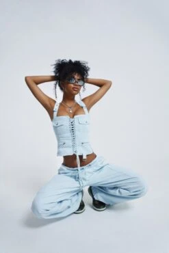 Jaded London Powder Blue Parachute Cargo Pants -JADEDLDN Sales JWL2480 2