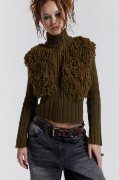 Jaded London Alder Loop Knit Zip Up Jacket -JADEDLDN Sales JWT3447 1631