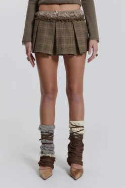 Jaded London Juliette Check Satin Boxer Micro Mini Skirt -JADEDLDN Sales JWT3447 18422 2