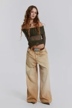 Jaded London Sand Colossus Baggy Jeans -JADEDLDN Sales JWT3447 7171