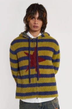 Sonic Stripe Knit Hoodie 15 Sonic Stripe Knit Hoodie -JADEDLDN Sales MENS CRUSUH00661