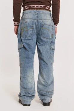 Blue Millennium Cargo Jeans -JADEDLDN Sales MENS CRUSUH01582