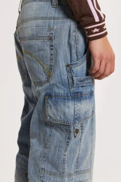 Blue Millennium Cargo Jeans -JADEDLDN Sales MENS CRUSUH01722