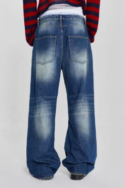 Vintage Blue Colossus Flare Jeans -JADEDLDN Sales MENS23 30585