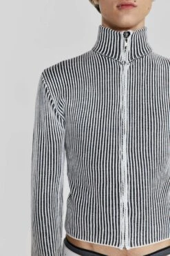 Shadow White Lucid Knit Track Top -JADEDLDN Sales MENS23 30759