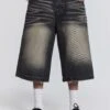 Washed Black Colossus Jorts -JADEDLDN Sales MENSPART1697