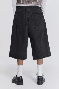 Washed Black Colossus Jorts -JADEDLDN Sales MENSPART1699