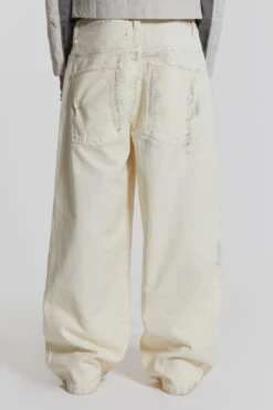Dirty White Colossus Baggy Jeans -JADEDLDN Sales MENSSPRINGEDIT2919