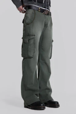 Khaki Straight Leg Cargo Trousers -JADEDLDN Sales MENSSPRINGEDIT2970