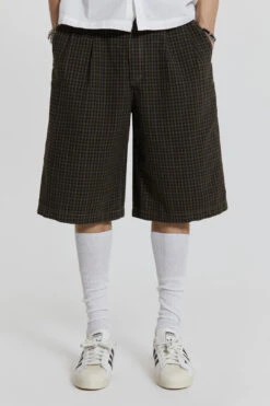 Charcoal Check Fairway Shorts