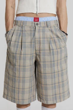 Stone Check Fairway Shorts -JADEDLDN Sales MENSSPRINGEDIT3477