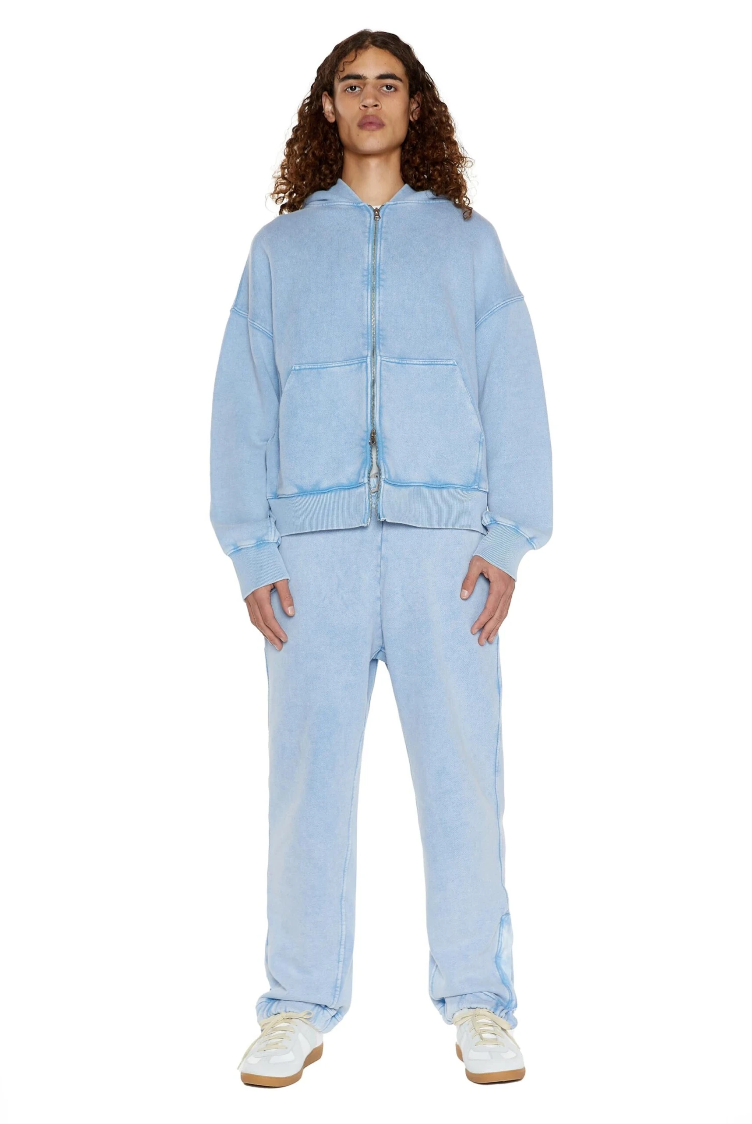 NTRLS Powder Blue Oversized Zip Through Hoodie 6 NTRLS Powder Blue Oversized Zip Through Hoodie - Image 4