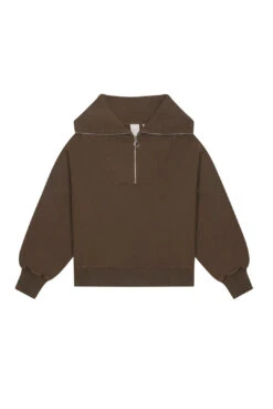 JADEDLDN Sales -JADEDLDN Sales NTRLSChocolateQuarterZipSweatshirt