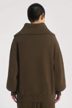 NTRLS Mocha Quarter Zip Sweatshirt -JADEDLDN Sales NTRLSECOM00671copy