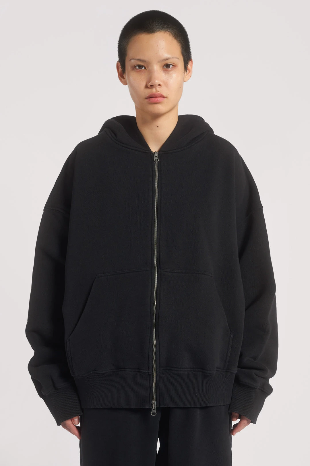 NTRLS Dust Black Oversized Zip Through Hoodie 3 NTRLS Dust Black Oversized Zip Through Hoodie