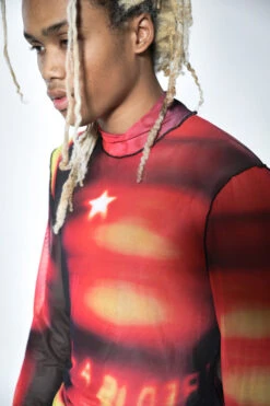 Hatred Mesh Top -JADEDLDN Sales REDMESHLS4