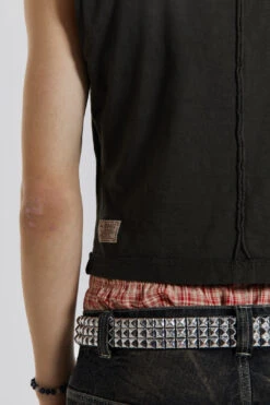 Khaki Slub Tank -JADEDLDN Sales RESHOOTSAGAIN03601