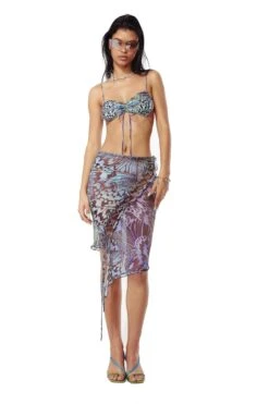 Jaded London Volare Asymmetric Lace Up Beach Skirt -JADEDLDN Sales SWIM7191