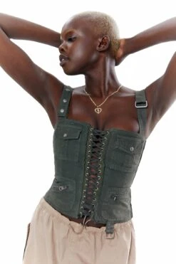Jaded London Khaki Cargo Corset -JADEDLDN Sales UntitledSession4690 fffb7bc3 915b 4db5 a0cf 2f87f7b5b7b6