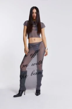 Spoiled Rotten Mesh Maxi Skirt -JADEDLDN Sales WOMENS2202