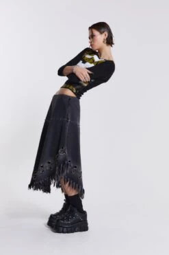 Jaded London Vendetta Denim Midi Skirt -JADEDLDN Sales WOMENS3526