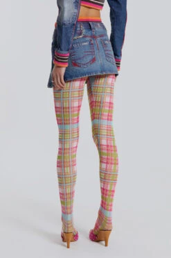 Jaded London Sherbet Denim Side Pleat Mini Skirt -JADEDLDN Sales WW01811