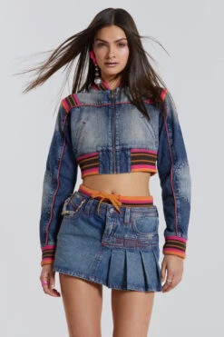 Jaded London Sherbet Cropped Denim Jacket -JADEDLDN Sales WW04011