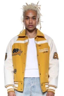 Yellow Rodeo Varsity Jacket