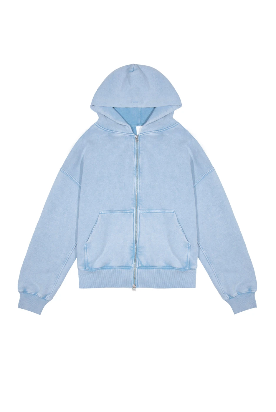NTRLS Powder Blue Oversized Zip Through Hoodie 4 NTRLS Powder Blue Oversized Zip Through Hoodie - Image 2