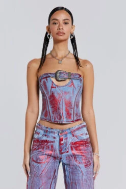 Jaded London Midtown Metallic Corset -JADEDLDN Sales blueprint20007