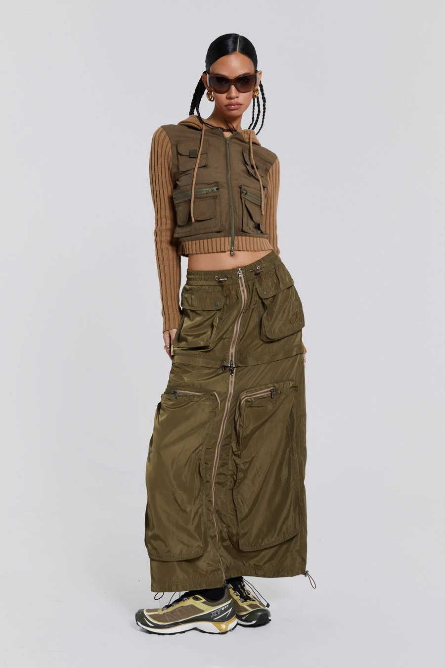 Jaded London Madison 2 In 1 Cargo Maxi Skirt 9 Jaded London Madison 2 In 1 Cargo Maxi Skirt - Image 7