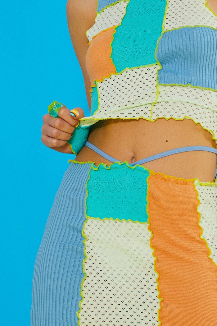 Jaded London Multi Panelled Mini Skirt With Tie Up Detail 4 Jaded London Multi Panelled Mini Skirt With Tie Up Detail - Image 2