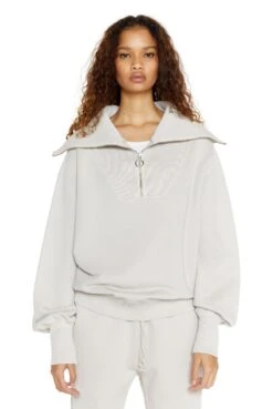 Jaded London NTRLS Stone Quarter Zip Sweatshirt