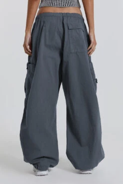 Jaded London Vintage Grey Parachute Cargo Pants -JADEDLDN Sales reshootsww0871