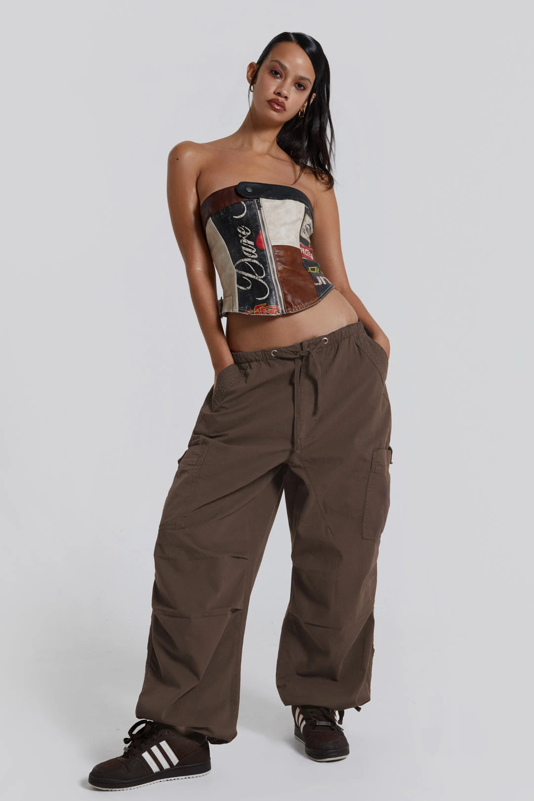 Jaded London Brown Parachute Cargo Pants 3 Jaded London Brown Parachute Cargo Pants