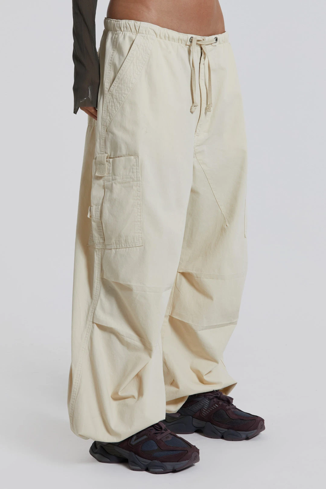 Jaded London Ecru Parachute Cargo Pants 6 Jaded London Ecru Parachute Cargo Pants - Image 4
