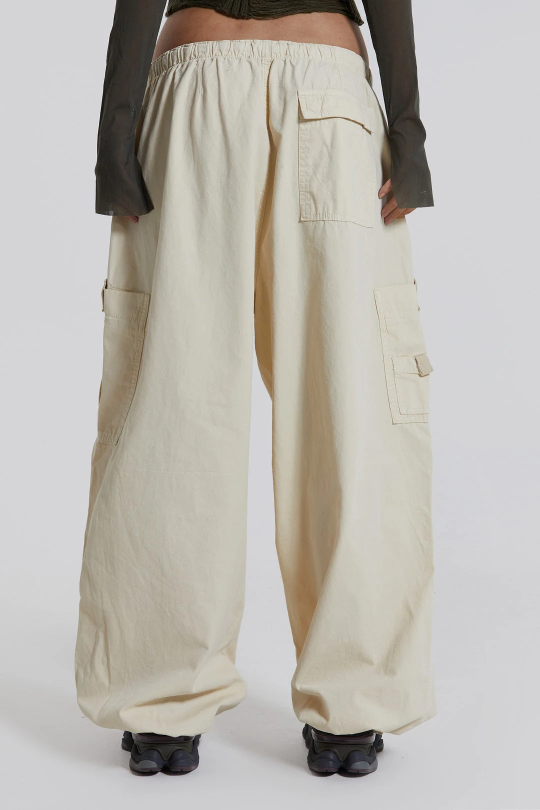 Jaded London Ecru Parachute Cargo Pants 5 Jaded London Ecru Parachute Cargo Pants - Image 3