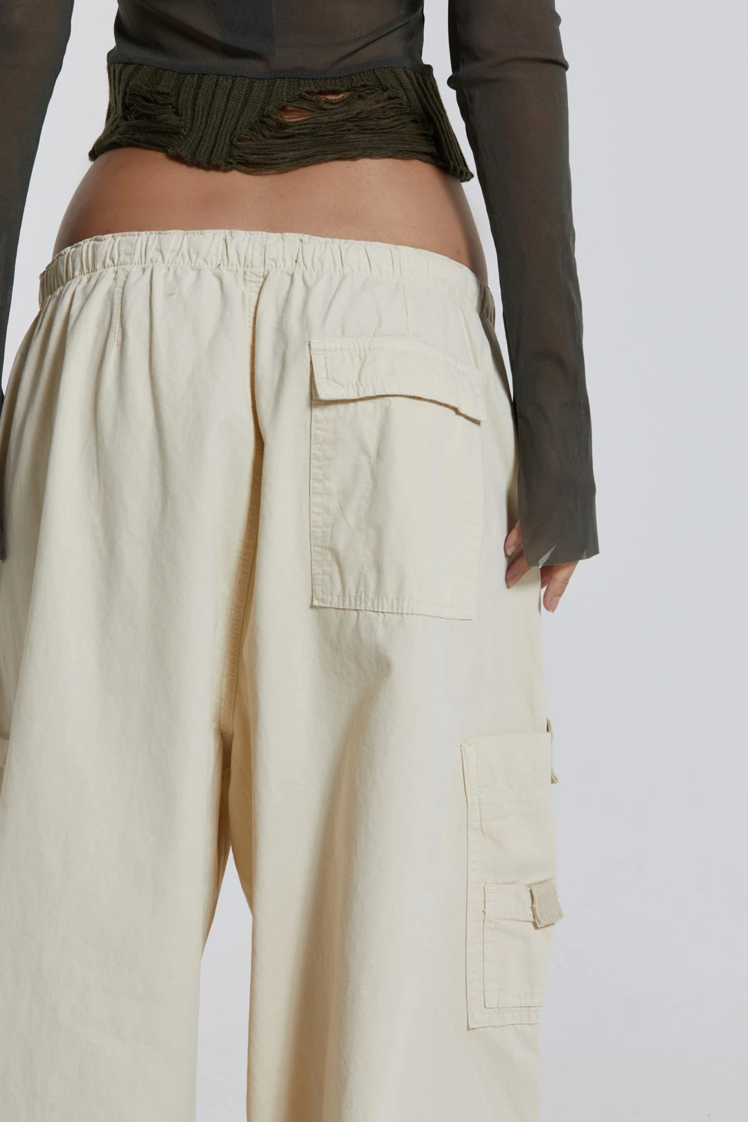 Jaded London Ecru Parachute Cargo Pants 8 Jaded London Ecru Parachute Cargo Pants - Image 6