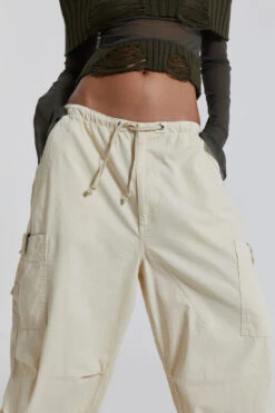 Jaded London Ecru Parachute Cargo Pants 19 Jaded London Ecru Parachute Cargo Pants -JADEDLDN Sales reshootsww1170