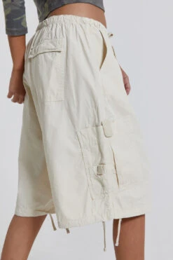Jaded London Ecru Parachute Cargo Shorts -JADEDLDN Sales reshootsww1334