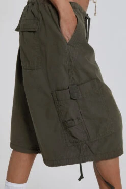 Jaded London Khaki Parachute Cargo Shorts -JADEDLDN Sales reshootsww1417