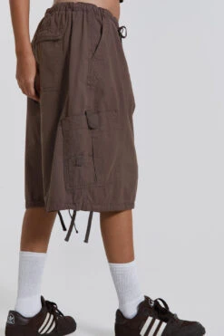Jaded London Brown Parachute Cargo Shorts -JADEDLDN Sales reshootsww1578
